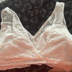 White lace sports bra